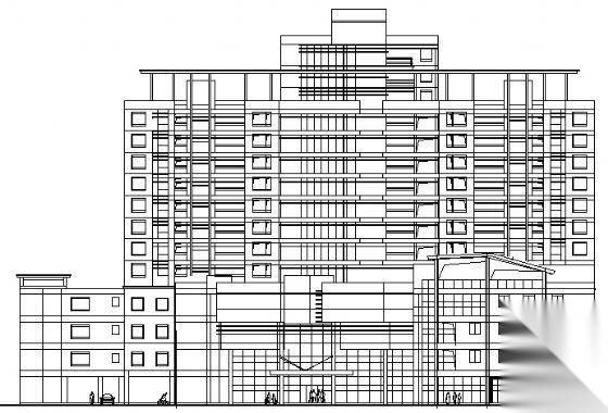 高层住宅建筑图纸cad施工图下载【ID:149857172】