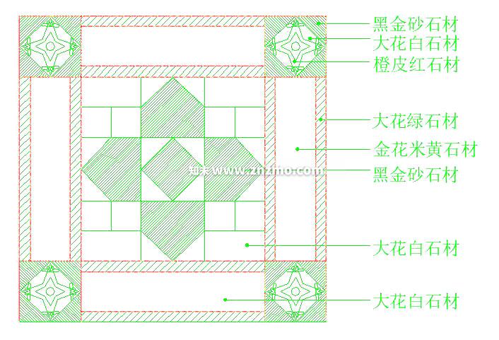 地面拼花施工图下载【ID:177861123】