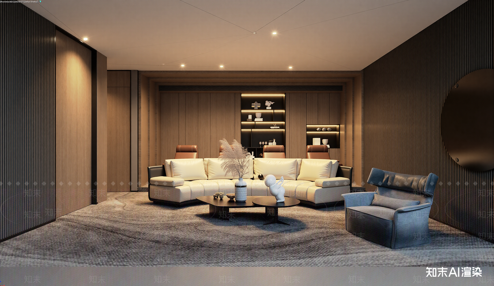 现代家居客厅3D模型下载【ID:1221507398】