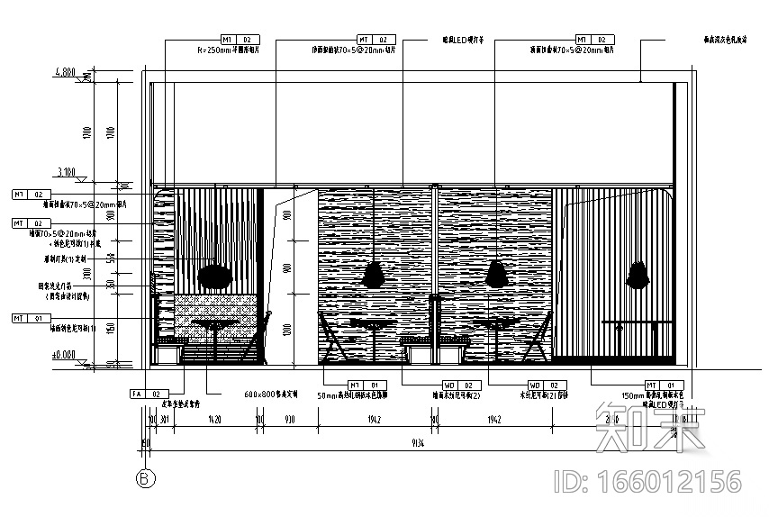 [上海]味千拉面餐饮空间设计施工图（附效果图）cad施工图下载【ID:166012156】