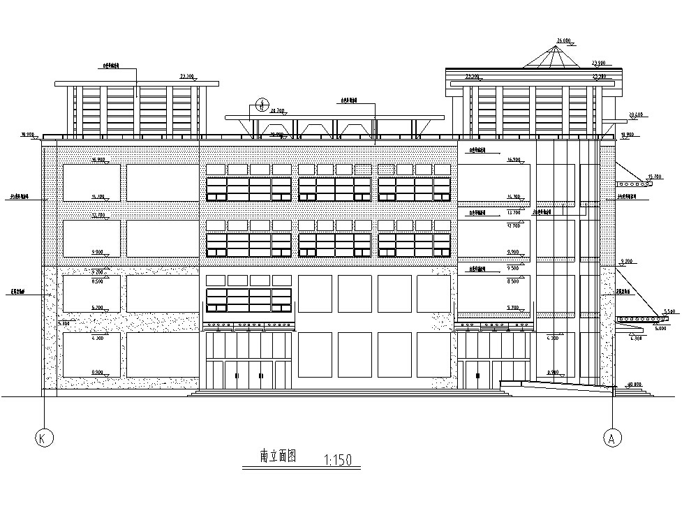 现代多层购物中心商业建筑设计施工图CADcad施工图下载【ID:151452127】