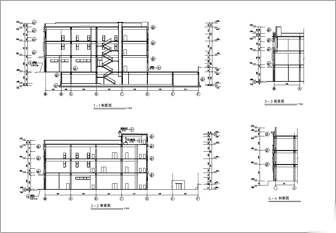 现代多层购物中心商业建筑设计施工图CADcad施工图下载【ID:151452127】