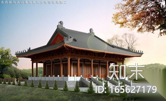 [陕西]某道观建筑施工图施工图下载【ID:165627179】