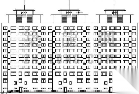 某高层公寓建筑施工图cad施工图下载【ID:149854182】