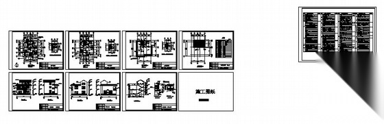 某现代三层别墅建筑结构施工图cad施工图下载【ID:149916141】