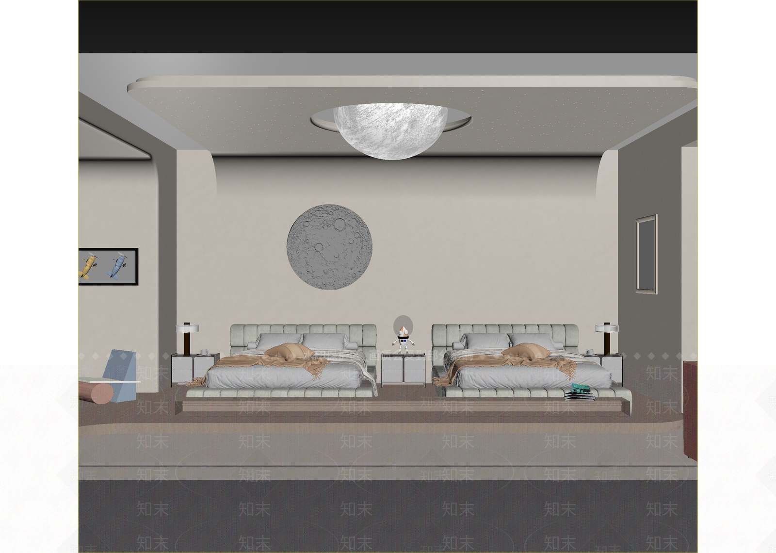 现代儿童娱乐室3D模型下载【ID:1215172851】