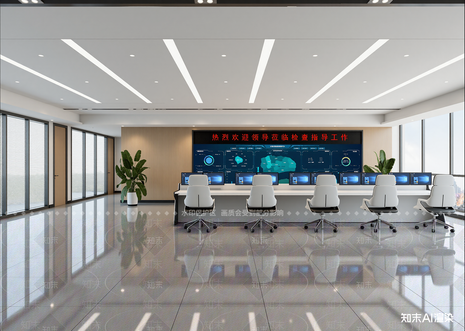 现代指挥中心3D模型下载【ID:1214610676】