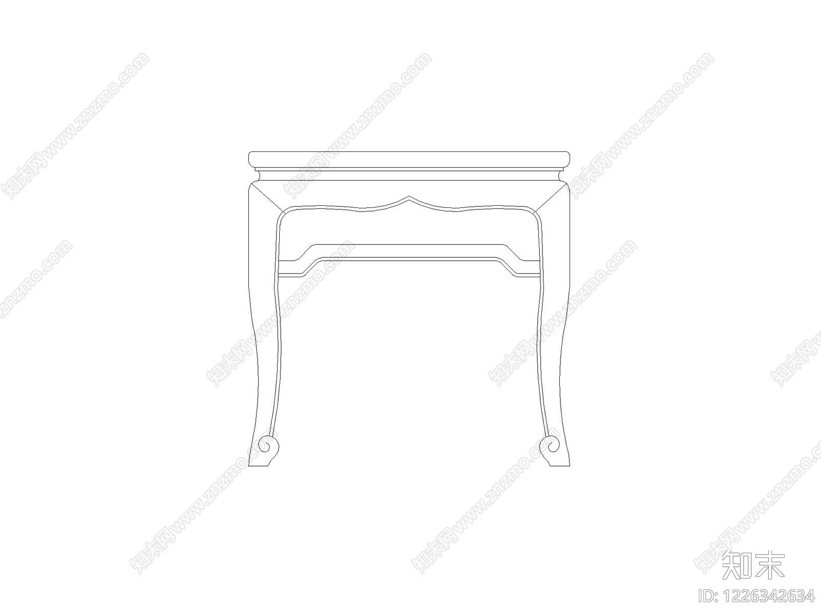 现代桌子CAD图纸