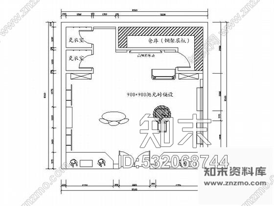 施工图浙江迷你时尚小空间服装专卖店室内施工图含效果图施工图下载【ID:532068744】