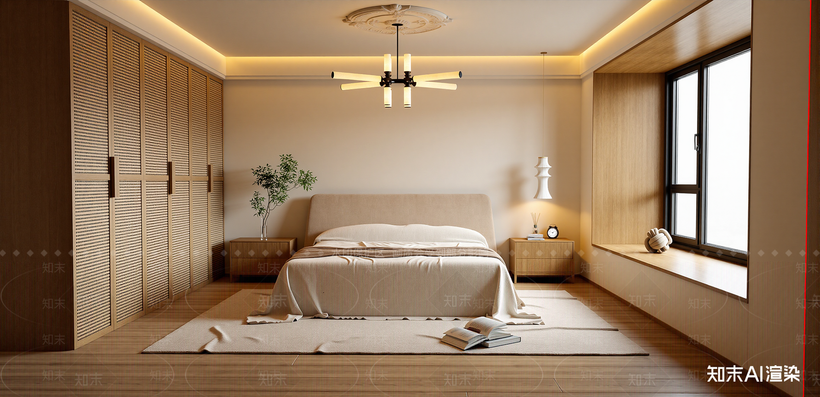侘寂家居卧室SU模型下载【ID:1215931284】