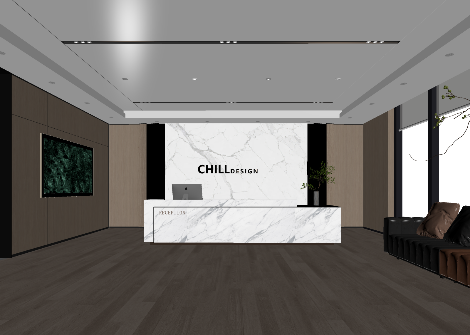 现代接待室3D模型下载【ID:1215037575】