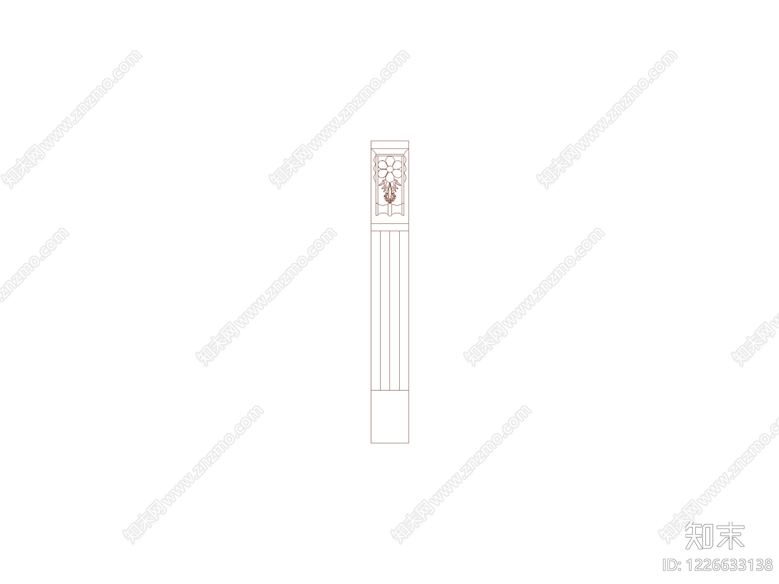 雕塑装饰构件cad施工图下载【ID:1226633138】