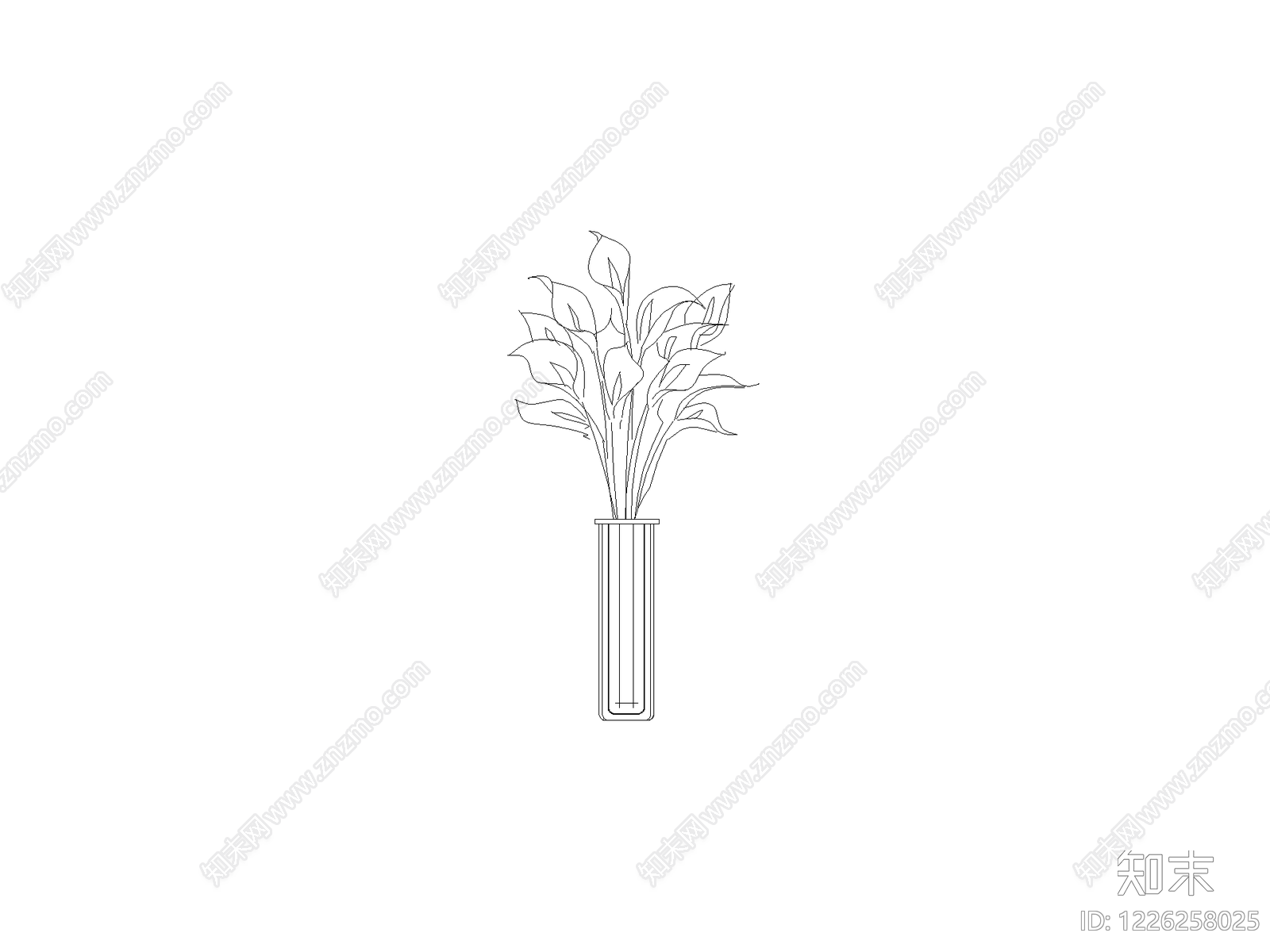 陈设类立面挂画cad施工图下载【ID:1226258025】