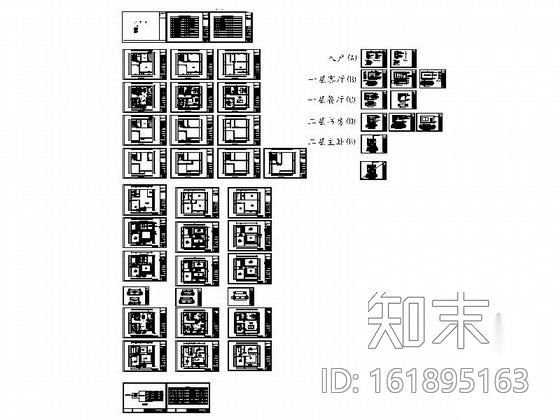 [江西]自建三层别墅室内设计方案cad施工图下载【ID:161895163】