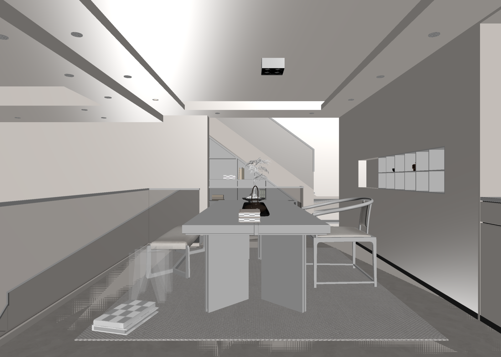 现代书房3D模型下载【ID:1215075288】