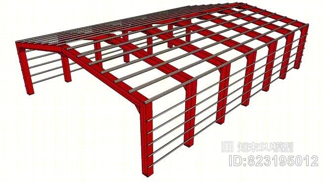 门式刚架厂SU模型下载【ID:823195012】
