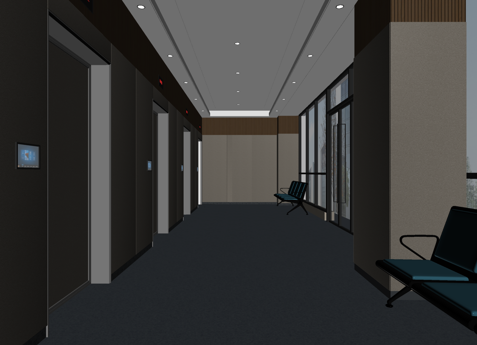 现代走廊3D模型下载【ID:1214757403】