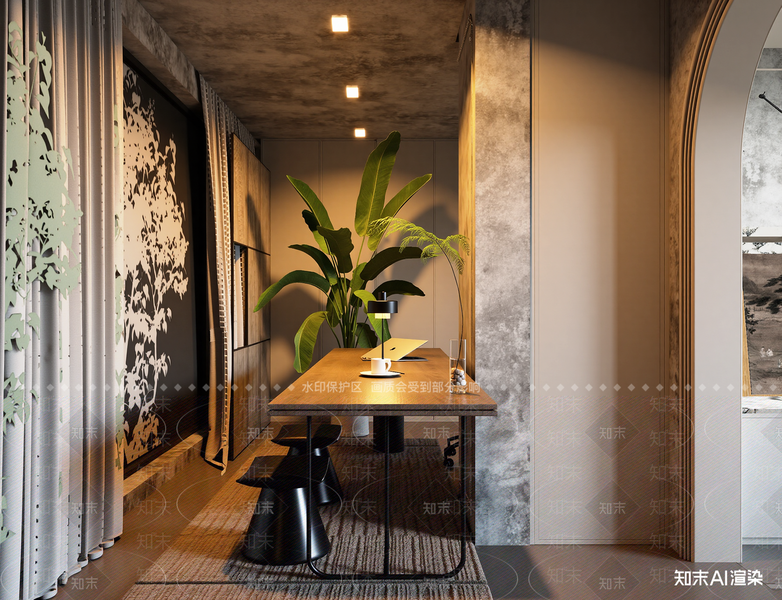 法式咖啡厅3D模型下载【ID:1214596883】