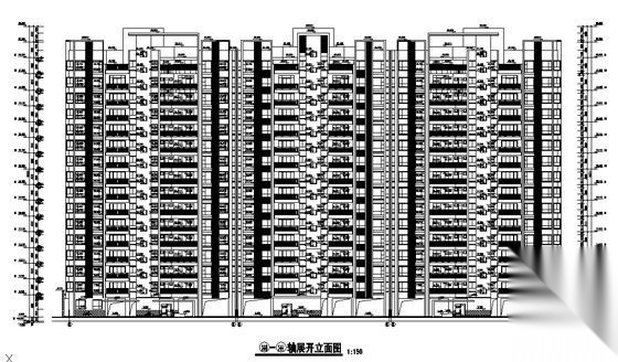 [广东]某商住小区十层商住楼建筑、结构、电气、给排水、...cad施工图下载【ID:167214149】