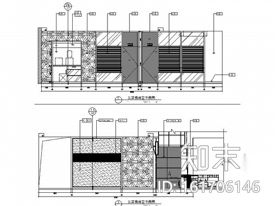 [成都]现代股份制商业金融中心营业厅装修施工图（含效果...cad施工图下载【ID:161706146】