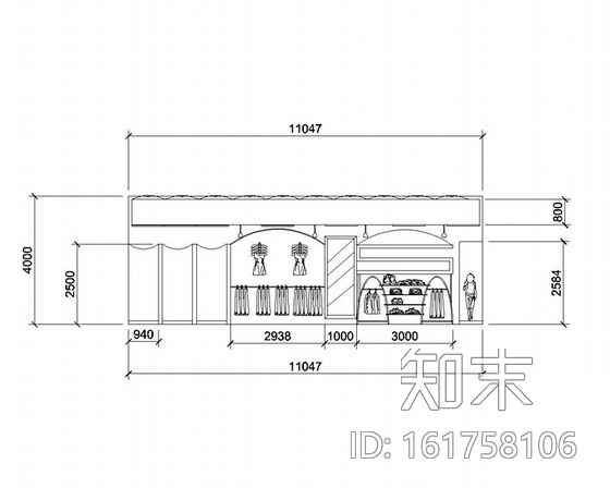 某服装店设计图cad施工图下载【ID:161758106】