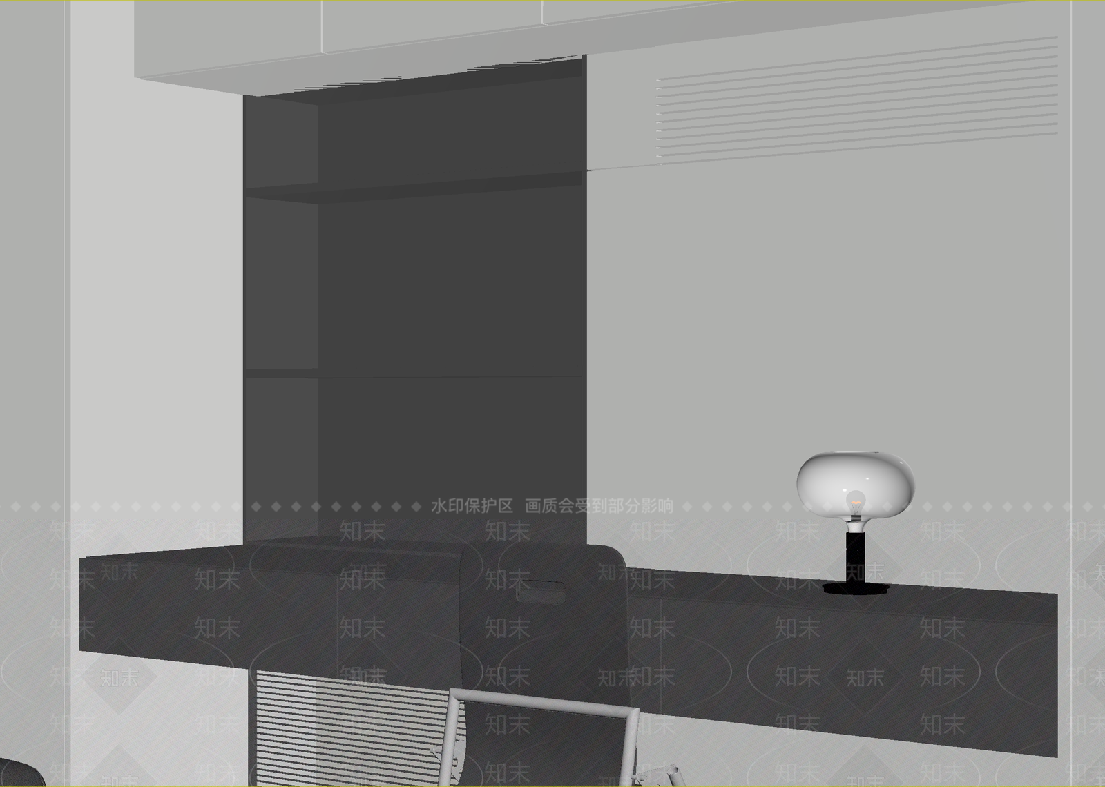 极简书房3D模型下载【ID:1214788416】