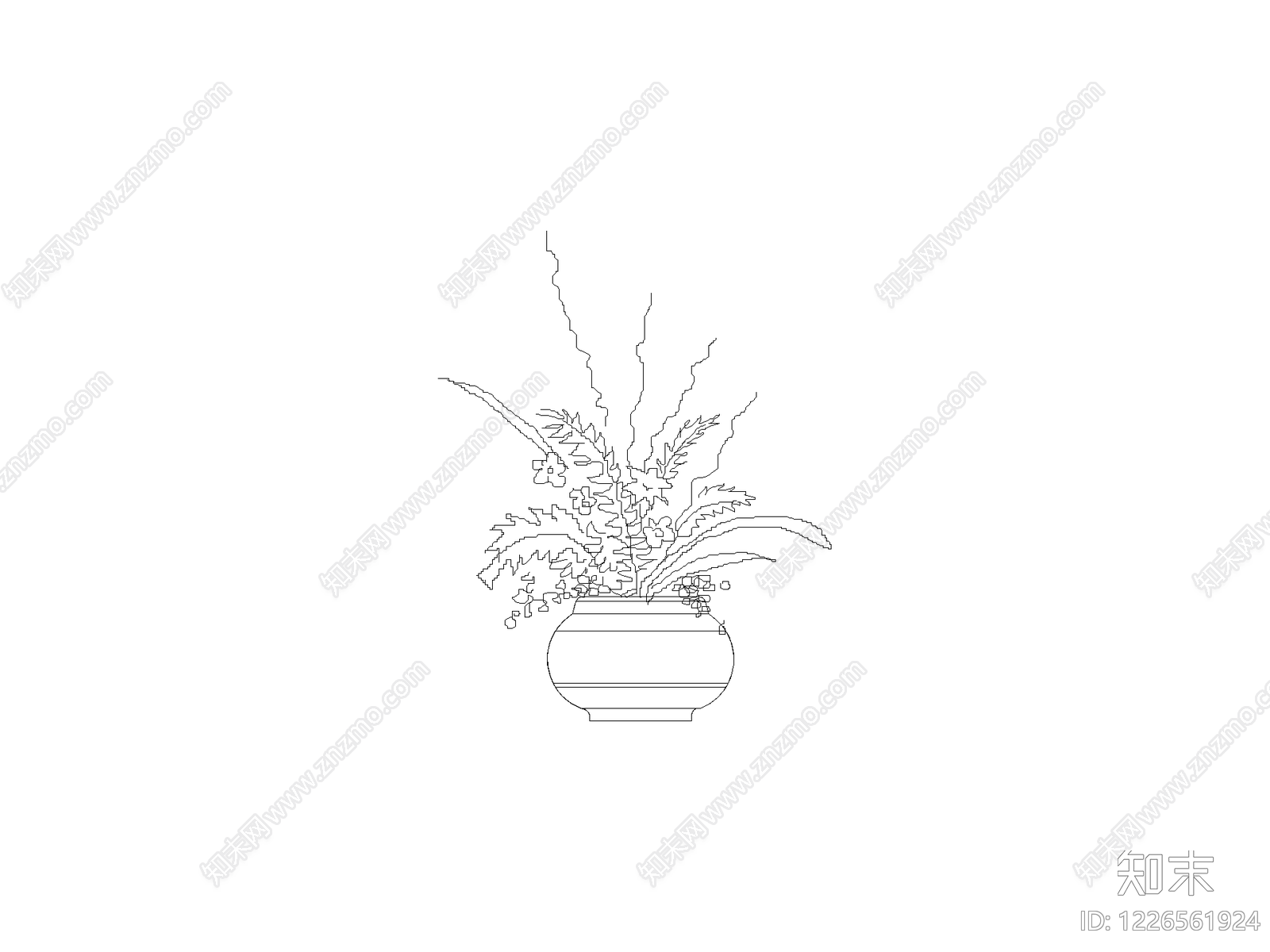 现代摆件CAD图纸