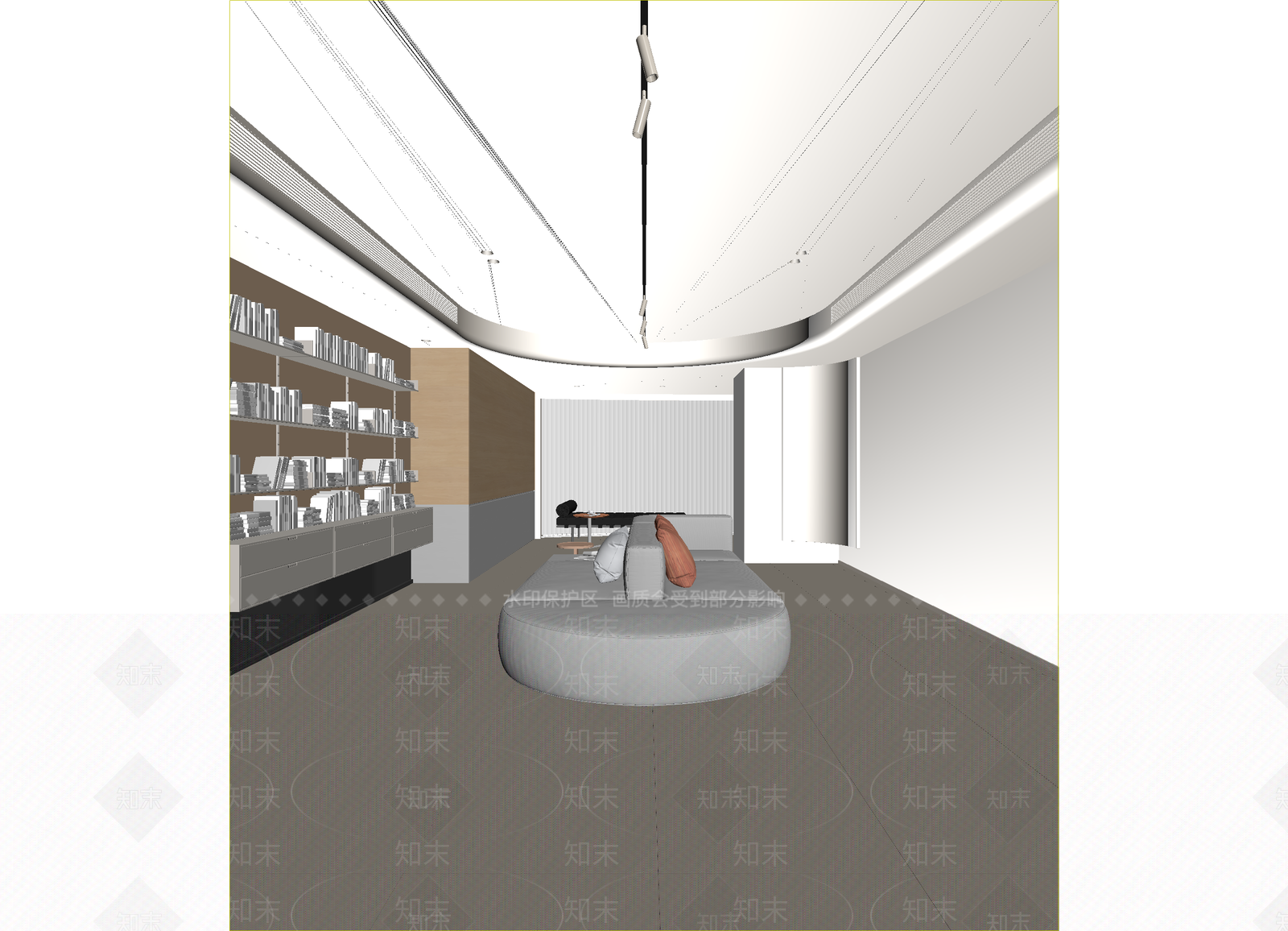 极简民宿大厅3D模型下载【ID:1214743896】