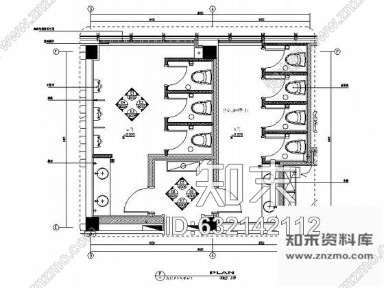 施工图简洁公共卫生间室内装修图施工图下载【ID:632142112】