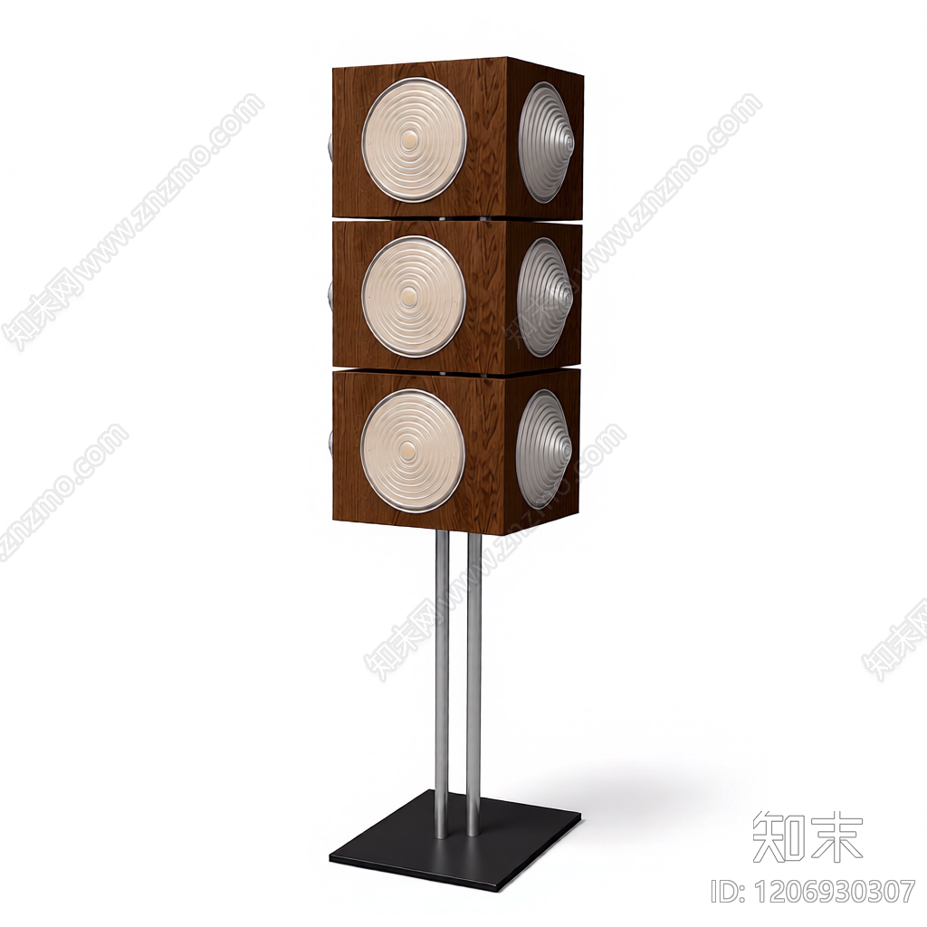 木质立式音响3D模型下载【ID:1206930307】
