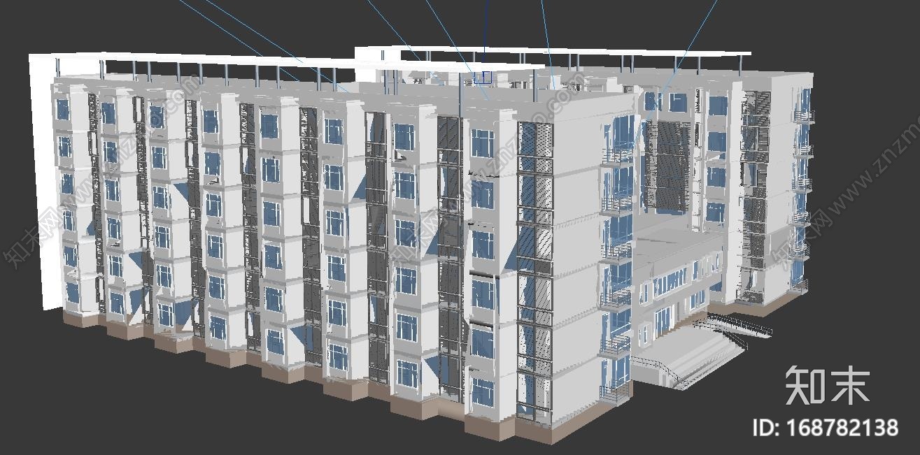 学校楼房建筑CG模型下载【ID:168782138】