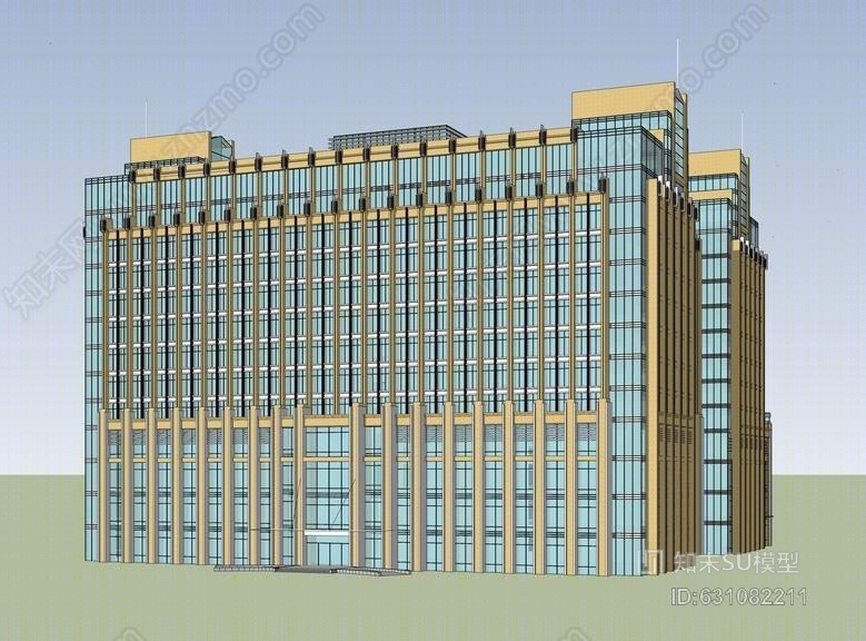 现代医院SU模型下载【ID:631082211】