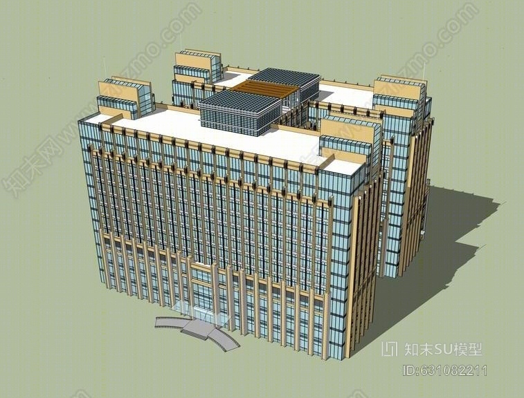 现代医院SU模型下载【ID:631082211】