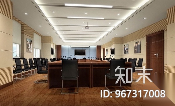 [原创]现代石化大厦办公楼室内装修CAD施工图（含效果...施工图下载【ID:967317008】