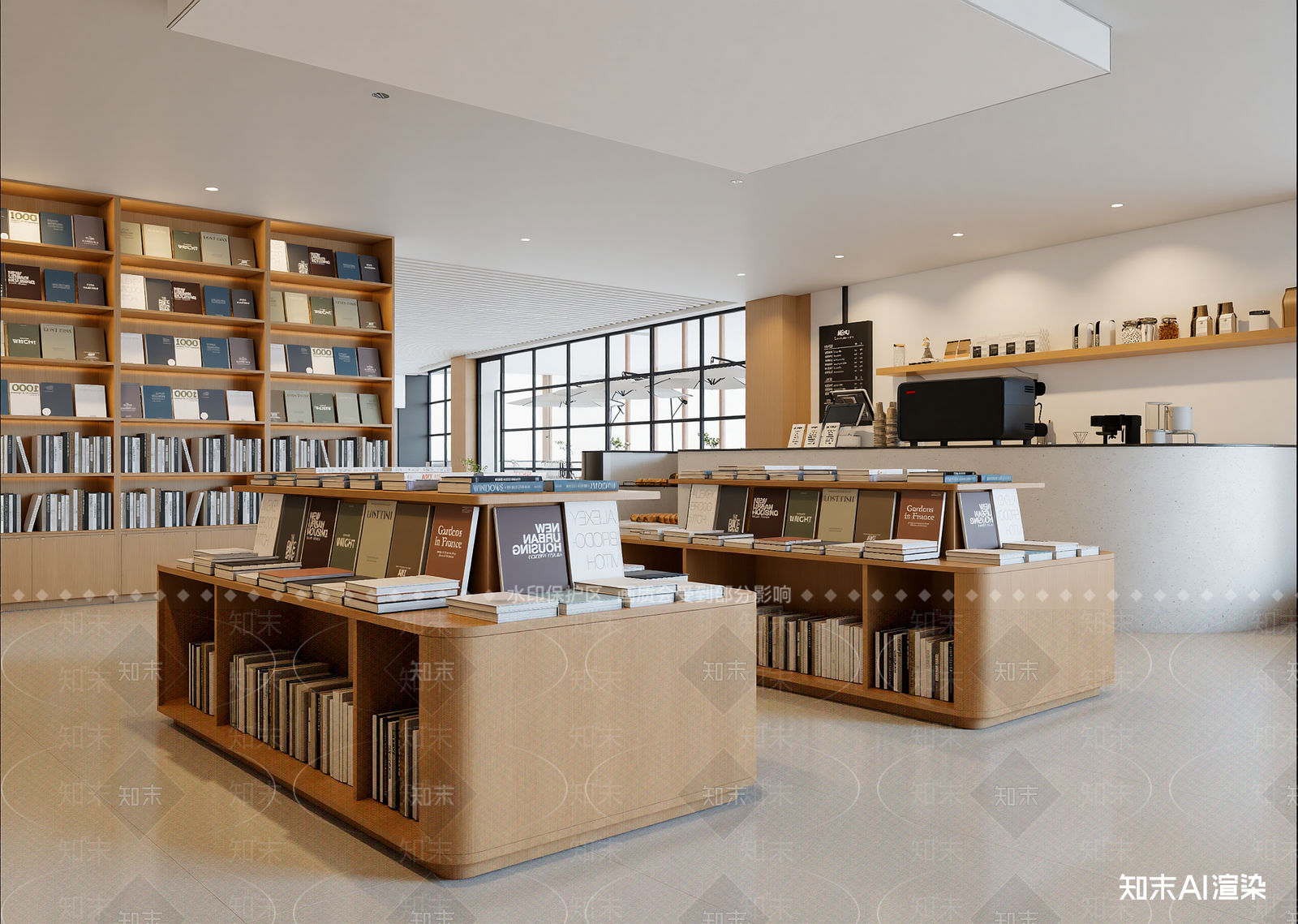现代书店3D模型下载【ID:1214570582】