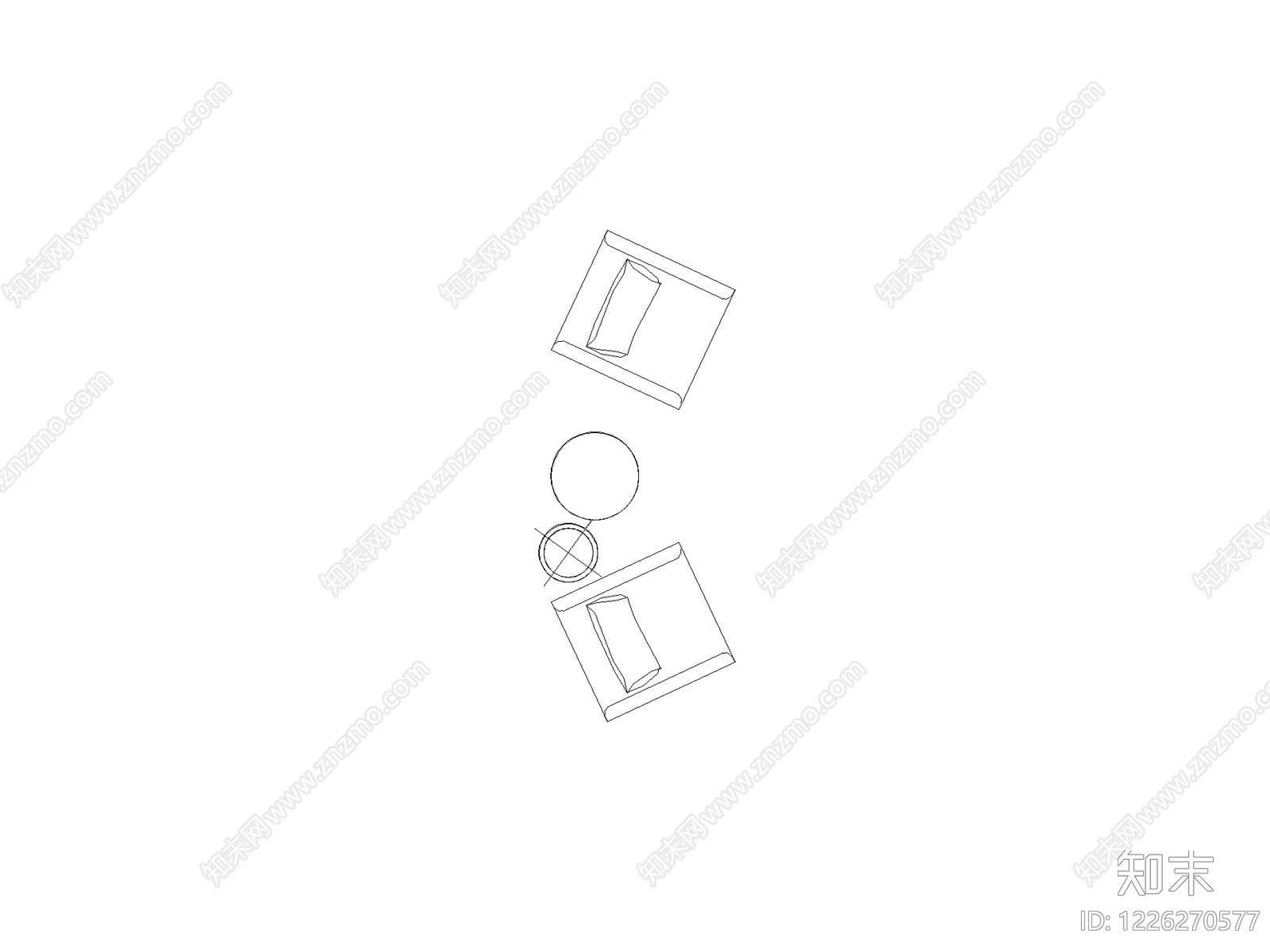 餐桌几类平立面餐桌cad施工图下载【ID:1226270577】