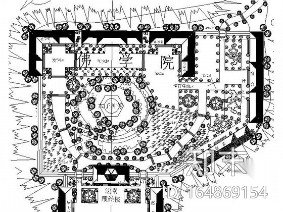 某寺庙总体规划方案图施工图下载【ID:164869154】