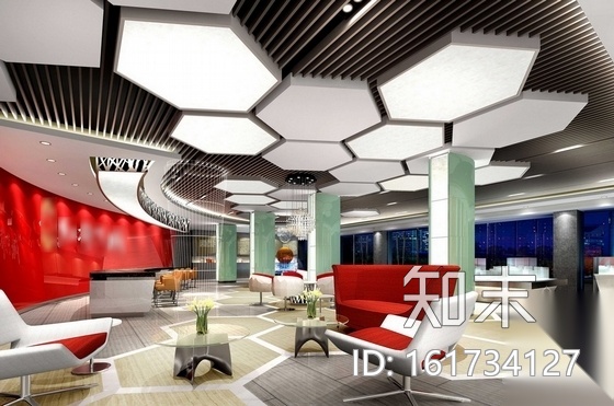[瑞金]新亚洲别墅群高档售楼处室内装修施工图（含效果）cad施工图下载【ID:161734127】