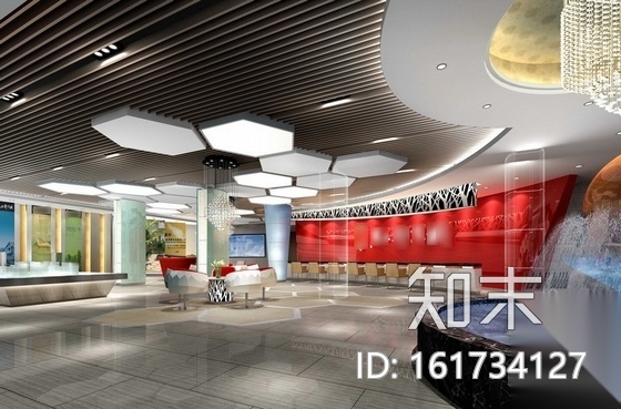 [瑞金]新亚洲别墅群高档售楼处室内装修施工图（含效果）cad施工图下载【ID:161734127】