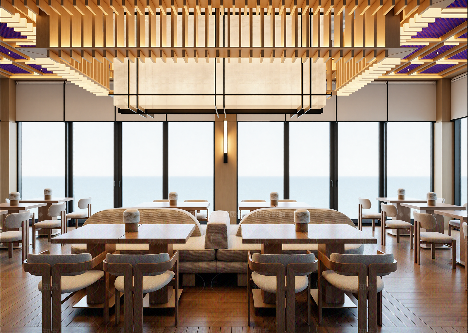 日式酒店餐厅3D模型下载【ID:1214597269】