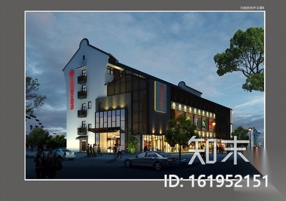 [浙江]某假日酒店卖场及外立面装修施工图（含效果）cad施工图下载【ID:161952151】