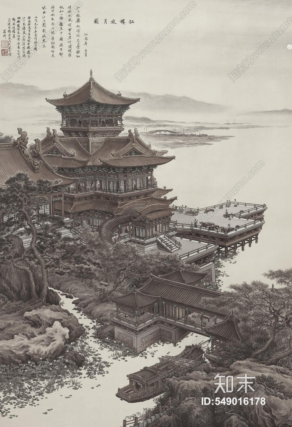 客厅卧室背景壁纸贴图下载【ID:549016178】