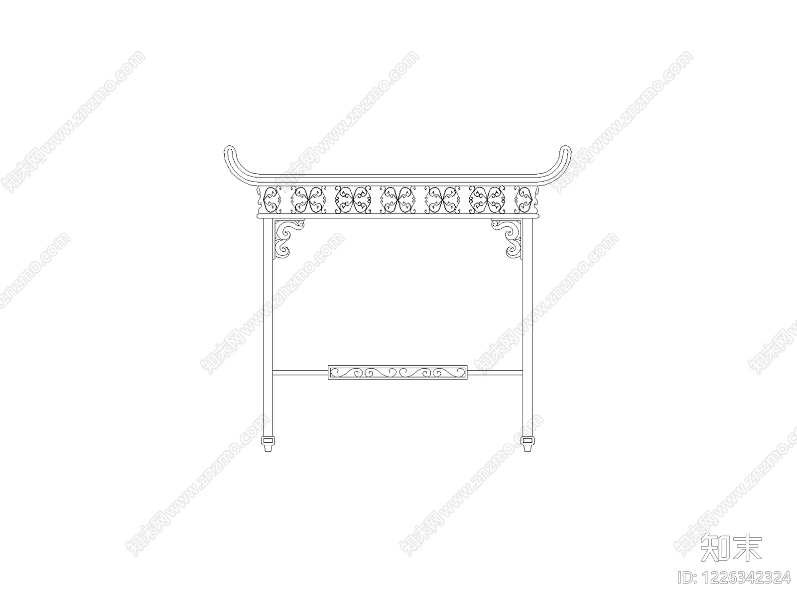 现代桌子CAD图纸