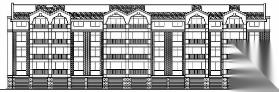 某四层海滨公寓建筑施工图及效果图cad施工图下载【ID:166700112】