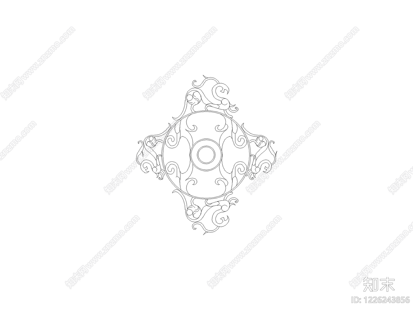 雕塑装饰构件CAD图纸