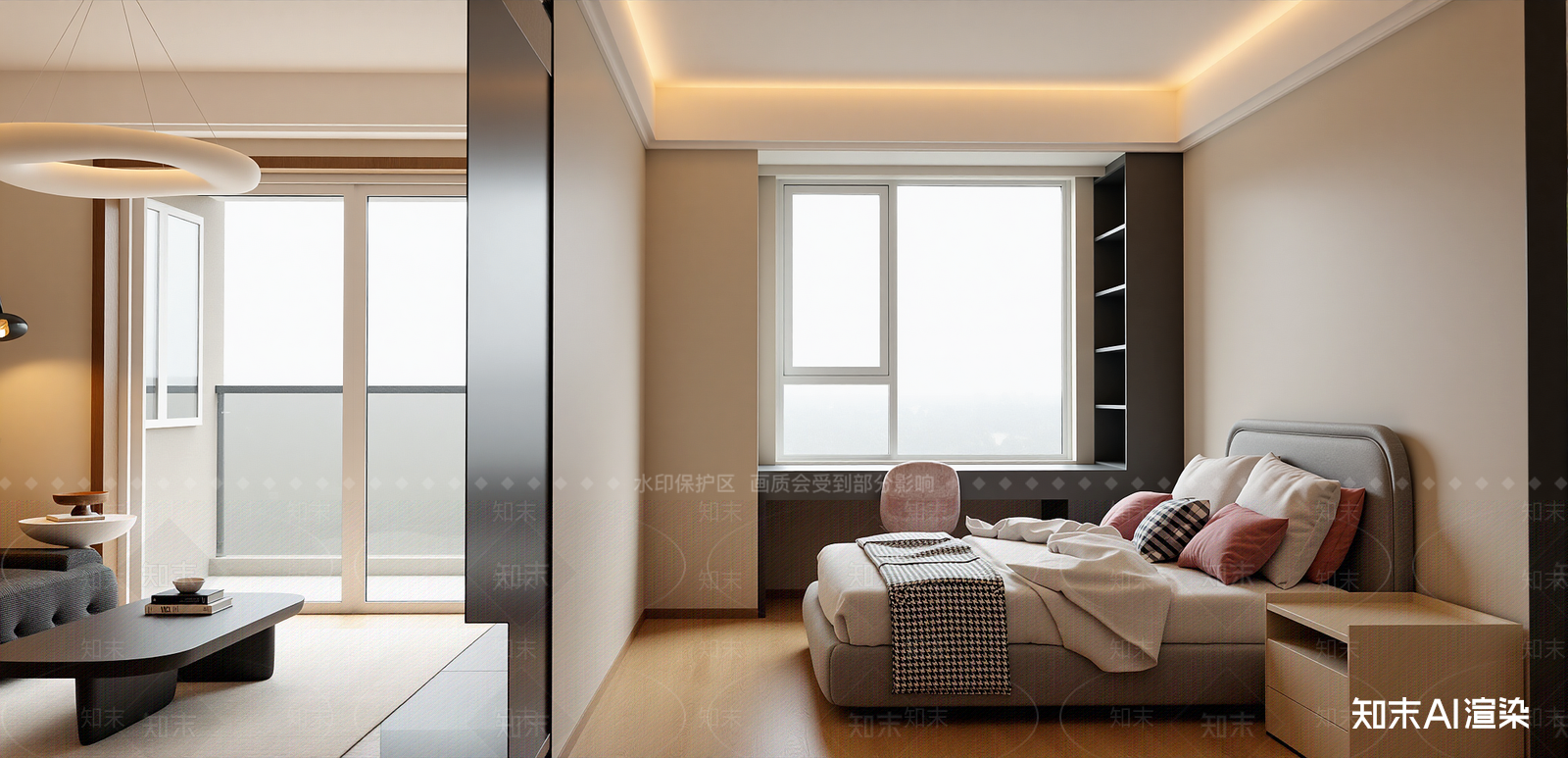 现代家居客厅SU模型下载【ID:1216056567】
