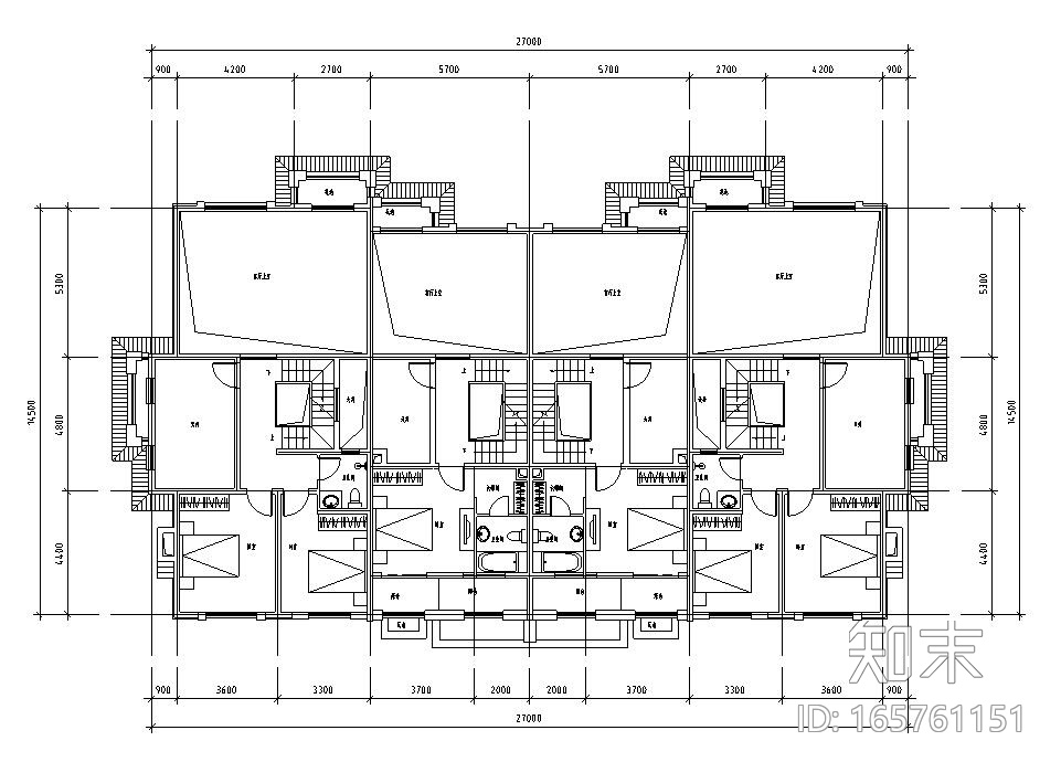 别墅标准化户型设计图施工图下载【ID:165761151】