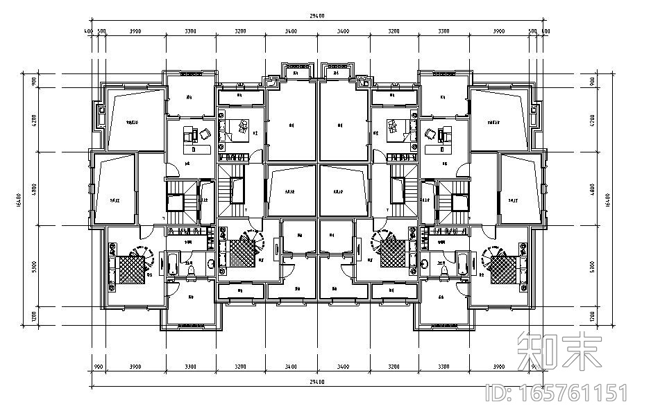 别墅标准化户型设计图施工图下载【ID:165761151】