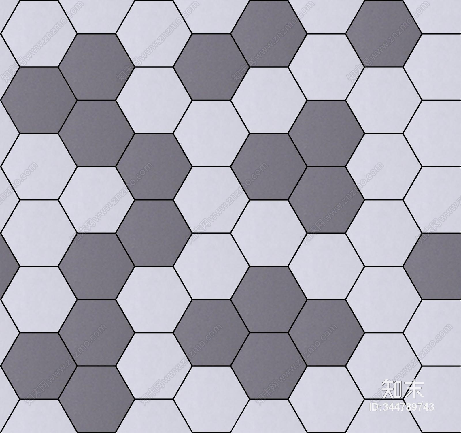 六角拼花砖厨房卫生间阳台贴图下载【ID:344789743】
