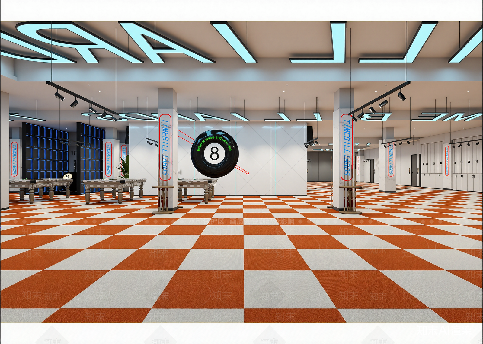 现代台球室3D模型下载【ID:1214708815】